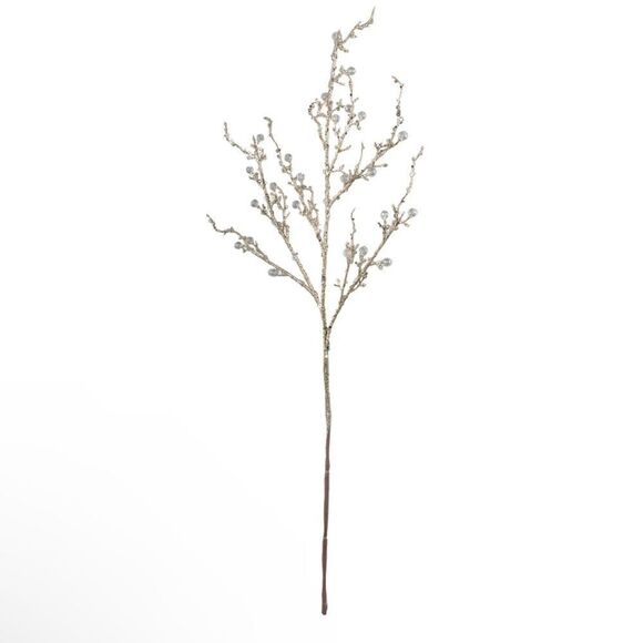 NWT New Direct Import 42" Platinum Silver Metallic Sequin Beaded Jewel Branches - Picture 3 of 12